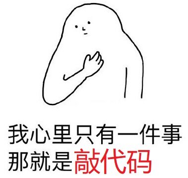 我的心里只有一件事,那就是写代码